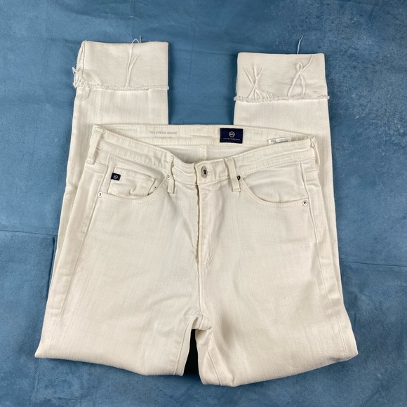 AG Adriano Goldschmied Stevie Ankle Jeans White size 26 - Picture 2 of 4